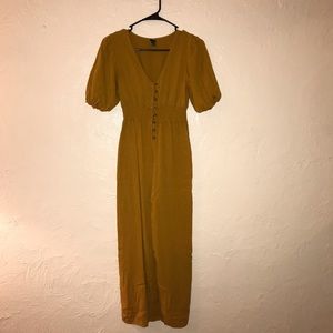 XS button front jumpsuit